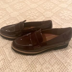 Franco Sarto New Burgundy loafers.
